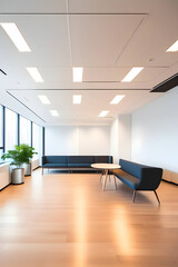 Aesthetic interiors and office spaces. Generative AI