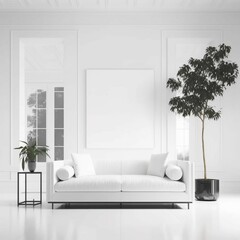 Home interior luxury modern living room interior generative Ai