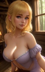 Beautiful fairy girl. IA generativa