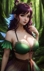 Beautiful fairy girl. IA generativa