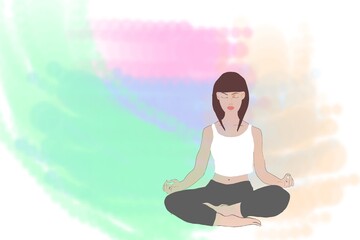 yoga in the lotus position