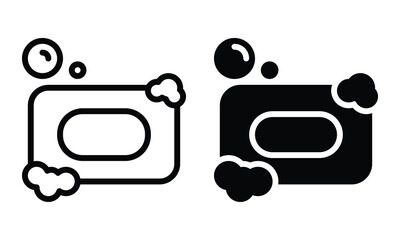 Soap icon with outline and glyph style.
