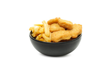 PNG, Concept of fast food - nuggets, isolated on white background