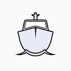 Obraz premium Boat Icon. Ship, Water Transportation Symbol. 