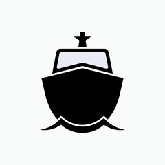 Boat Icon. Ship, Water Transportation Symbol.    