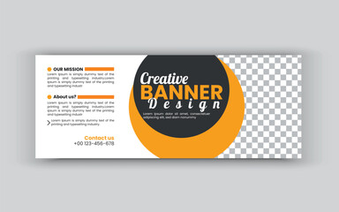 Digital marketing facebook cover and web banner template.