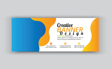 Digital marketing facebook cover and web banner template.