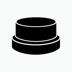 Button Icon. Switch, Knob Symbol - Vector.  