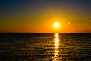 Sunset over the Red sea. Sharm el sheikh, Egypt