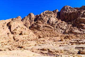 Obraz premium View of the mountains at Sinai peninsula in Egypt