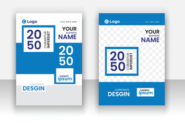 Elegant corporate business book cover in a4.