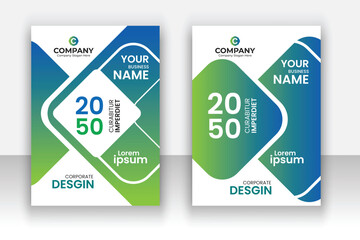 Elegant corporate business book cover in a4.