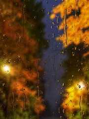 water drop on the mirror glass