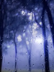 water drop on the mirror glass