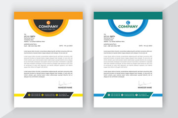 Minimal business letterhead template in a4.
