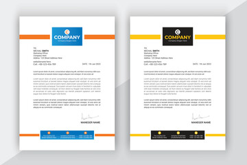 Minimal business letterhead template in a4.