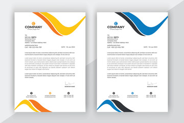 Minimal business letterhead template in a4.