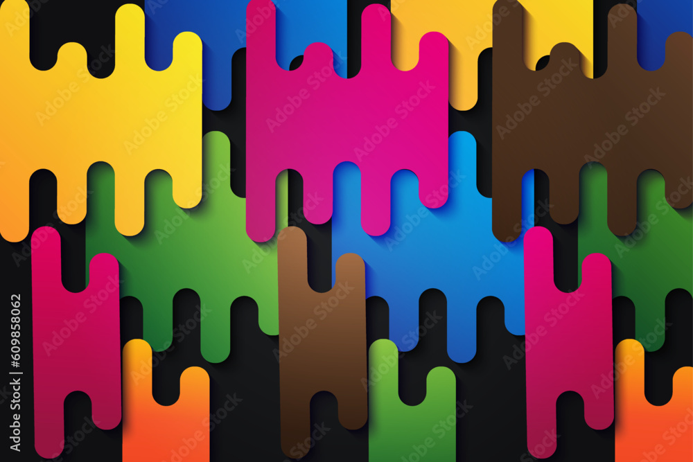 Wall mural colorful puzzle background vector. colorful abstract design background vector.