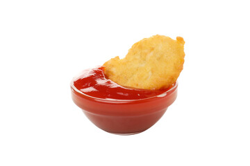 PNG, Concept of fast food - nuggets, isolated on white background