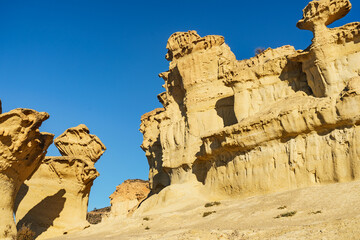 Sandstone formations Bolnuevo, Spain