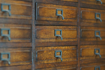 old wooden cabinet with drawers