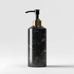 Obraz premium Portrait cosmetic bottle pump isolated on white AI Generative