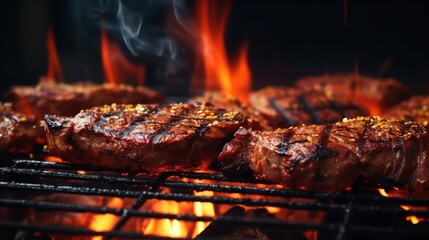 meat on the grill
