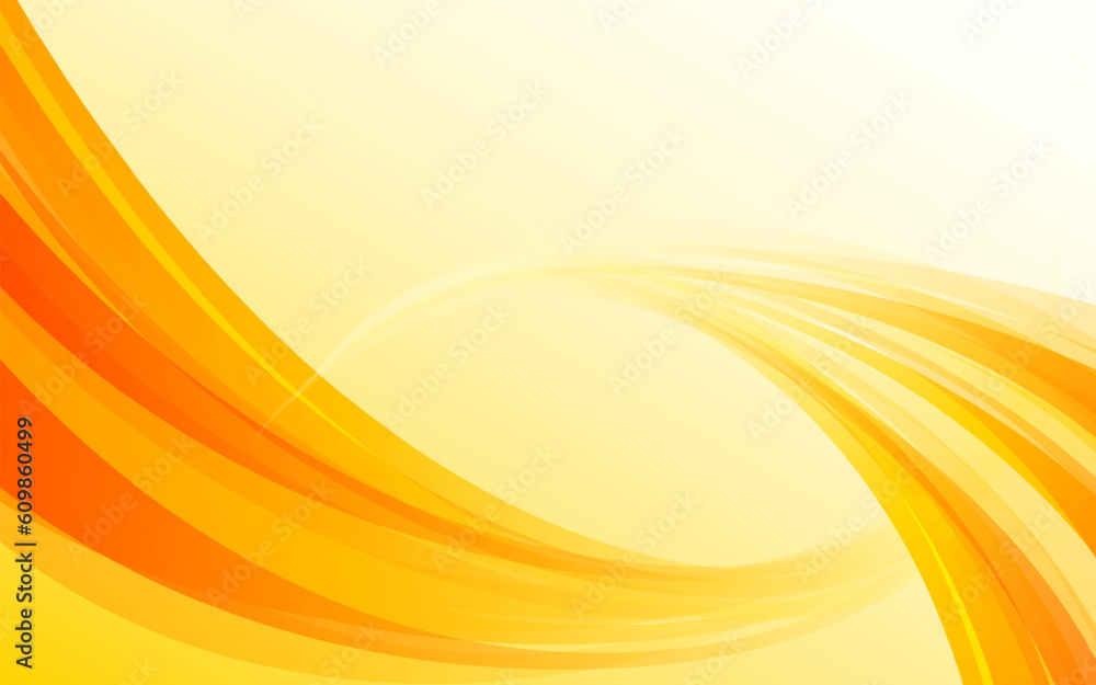 Wall mural wavy orange background design vector. wave background. abstract background vector