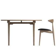 diner table isolated on white background, 3D illustration, cg render