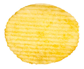 Crispy Potato chips on white background, Fried Potato chips on white Png file.