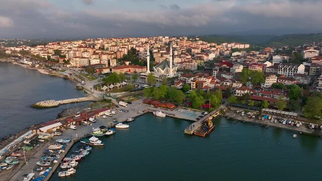 Akcakoca Town coastal view in Duzce Province