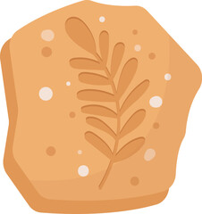 Plant Silhouette On Fossil