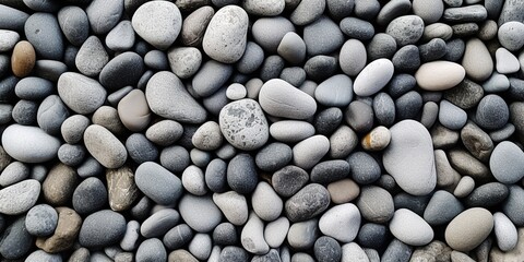 Fototapeta na wymiar Gray pebbles texture, natural stones background, zen, summer, beach, full frame