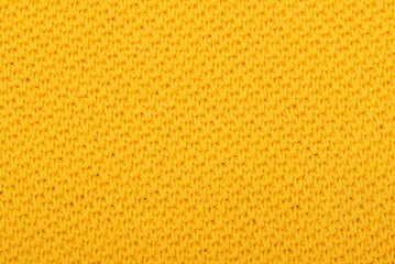 Close up of yellow crochet texture