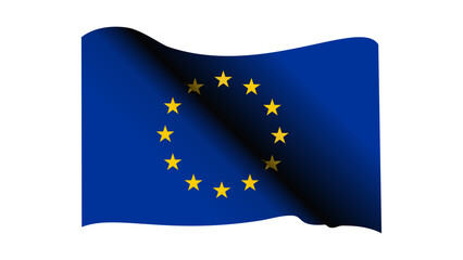 waving european flag