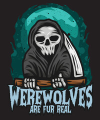 Halloween illustration design, illustration tshirt design,spooky illustration,fall illustration.