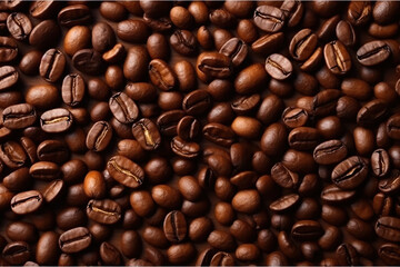 Background from coffee beans, generative ai.