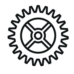 gear sign symbol vector glyph icon