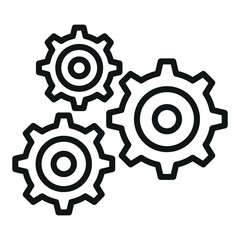 gear sign symbol vector glyph icon