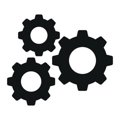 gear sign symbol vector glyph icon