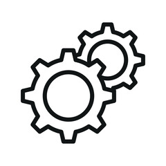 gear sign symbol vector glyph icon