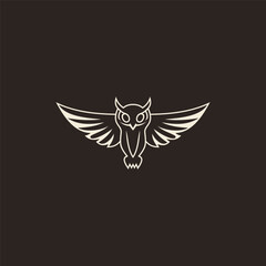 Owl logo design vector illustration