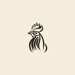 Rooster logo design vector illustration