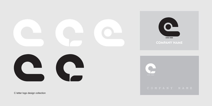 Modern minimalist C letter symbol logo vector design