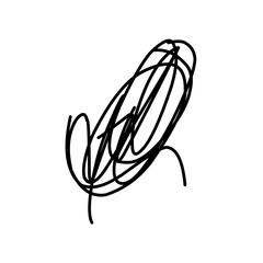 random chaotic lines. Hand drawn crazy tangled scribble clew