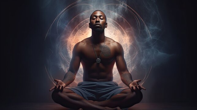 man meditating