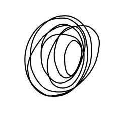 random chaotic lines. Hand drawn crazy tangled scribble clew