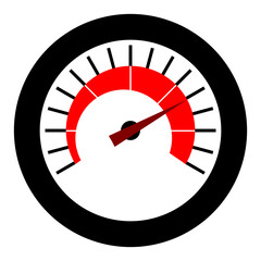 speedometer icon isolated on transparent background