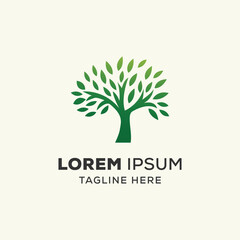 Obraz premium Green eco Tree logo design concept 