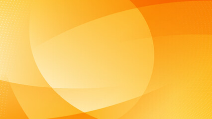 abstract orange background with curved line elements and halftone dots